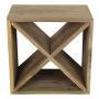 HSM Collection-Wijnrek 12 Flessen Gekruisd-45x30x45-Naturel-Teak