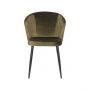 LABEL51 Eetkamerstoel Wave - Army green - Fluweel