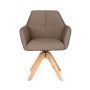 Chair Pete Taupe Wooden Swivel