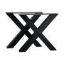 HSM Collection-Tafelpoot Model X S/2-75x15x72 (100x100mm)-Zwart-Metaal