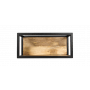 HSM Collection-Wandbox Levels -55x18x25-Naturel/Zwart-Mango/Metaal