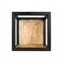 HSM Collection-Wandbox Levels -25x18x25-Naturel/Zwart-Mango/Metaal