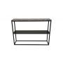HSM Collection-Wandtafel Marseille-120x32x85-Bruin/Zwart-Marmer/Metaal