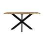 Eettafel Soho w/spiderleg - 140x90x77.5 - Natural/Zwart - Acacia/metaal