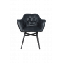 Eetkamerstoel Glendale - 68x61x85 - Antraciet - Velours/metaal