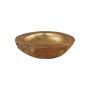 Fruitschaal small - ø30X7 - Naturel/goud - Teak/aluminium