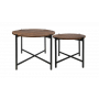 Salontafel Nordic - mangohout/ijzer - set van 2