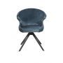 Eetkamerstoel Nashville - 59x60x80 - Niagara blauw - Velours/metaal