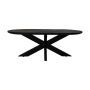 HSM Collection-Ovale Salontafel Mozaiek-120x60x44-Zwart-Mango/Metaal
