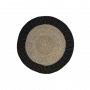 HSM Collection-Vloerkleed Malibu -ø120-Naturel/Zwart-Raffia/Zeegras