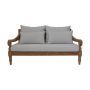 HSM Collection-Tuin Lounge Bank Bahama 2,5 Zits-150x95x80-Naturel/Wit-Teak/Stof