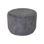 HSM Collection-Ronde Poef Otto-55x55x40-Dolfijn Grijs-Stof