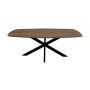 Adore Hsm Collection-Danish Eettafel-200X100X76-Naturel/Zwart-Mango/Metaal