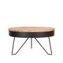 LABEL51 Salontafel Saran - Zwart - Metaal - Rond - 80 cm