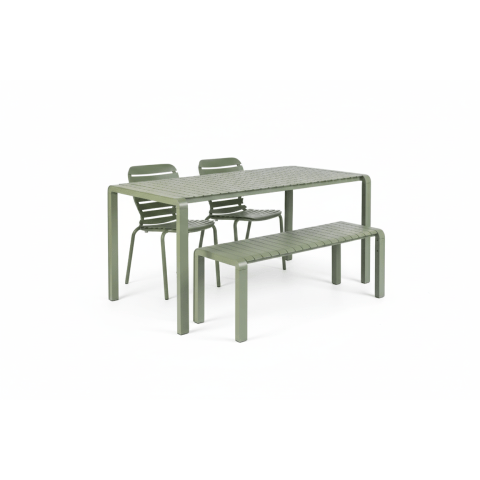 Set Garden Table Vondel 168,5 + 2 Chair + Bench Vondel Green