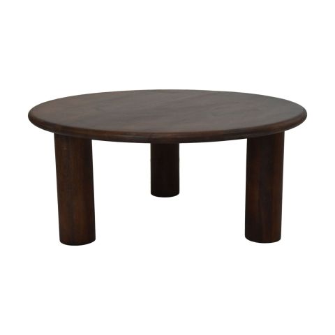 Adore Hsm Collection-Ronde Salontafel Pillar-80X80X35-Bruin-Mango