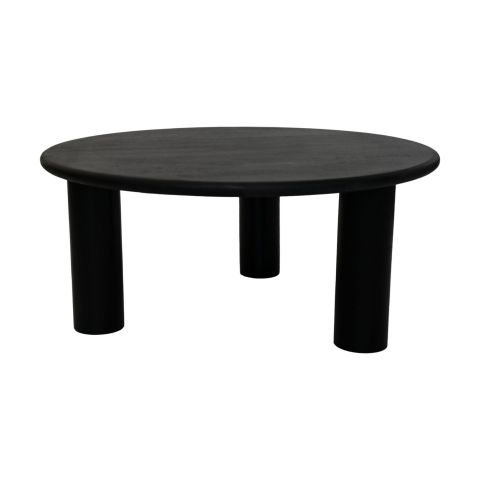 Adore Hsm Collection-Ronde Salontafel Pillar-80X80X35-Zwart-Mango