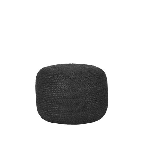 LABEL51 Poef Jute - Zwart - Jute - 50 cm