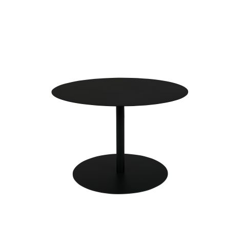 Side Table Snow Black Round M