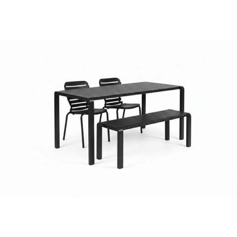 Set Garden Table Vondel 168,5 + 2 Chair + Bench Vondel Black