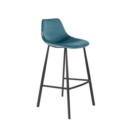 Barstool Franky Velvet Petrol