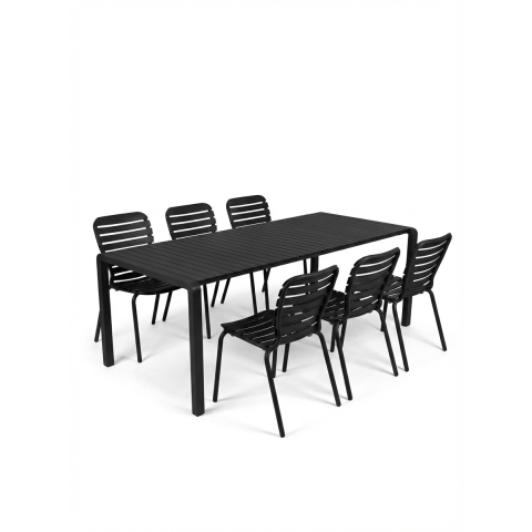 Set Garden Table Vondel 214 + 6 Chair Vondel Black