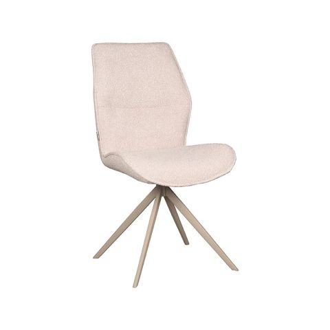 LABEL51 Eetkamerstoel Comfy - Naturel - Boucle