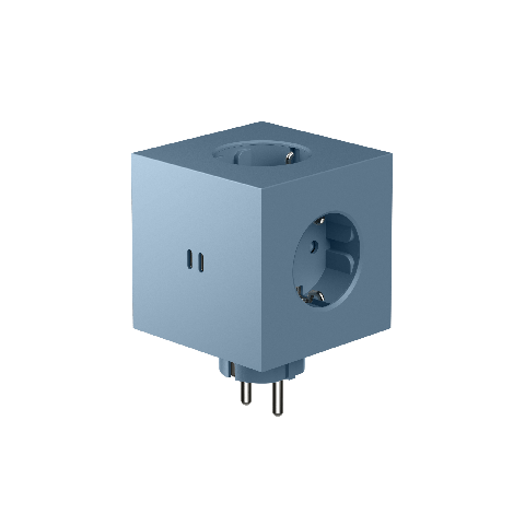 AVOLT Square 2 Socket extender with 30W Dual USBC - Shark Blue