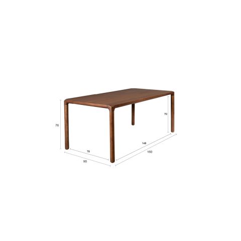 Table Storm 160x90 Walnut