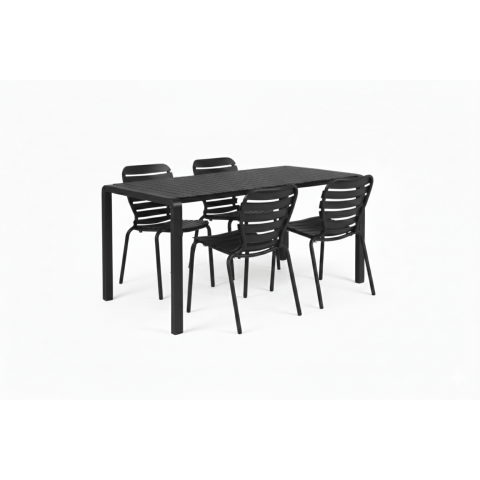 Set Garden Table Vondel 168,5 + 4 Chair Vondel Black