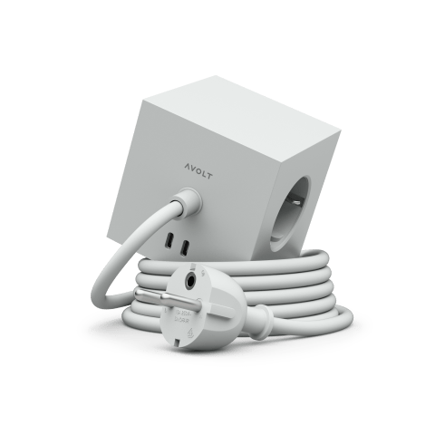 AVOLT Square 1 with 30W Dual USBC & Magnetic base - 1.8m - Gotland Gray