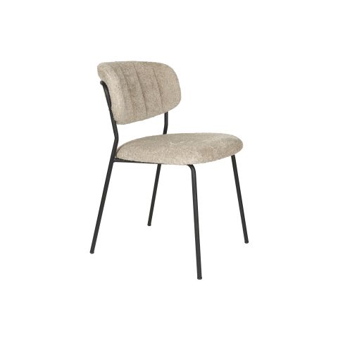 Chair Jolien Black/Beige Bouclé