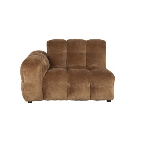 Sofa Element Hackman With Arm Left Velours Cognac